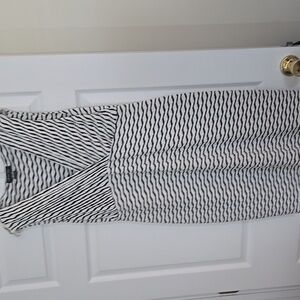 Black and White Striped Women's Dress